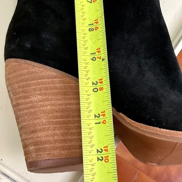 Gianni Bini Barrine Black Suede Side Zip Over the Knee Block Heel Boot size 8.5M - Picture 13 of 16